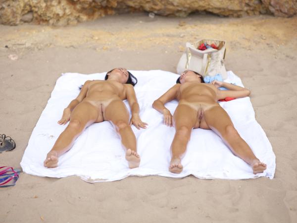 Gloria and Nicole first time on a nude beach #84